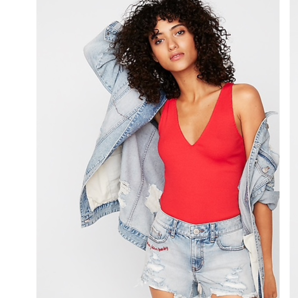 Express Double V Neck Tank